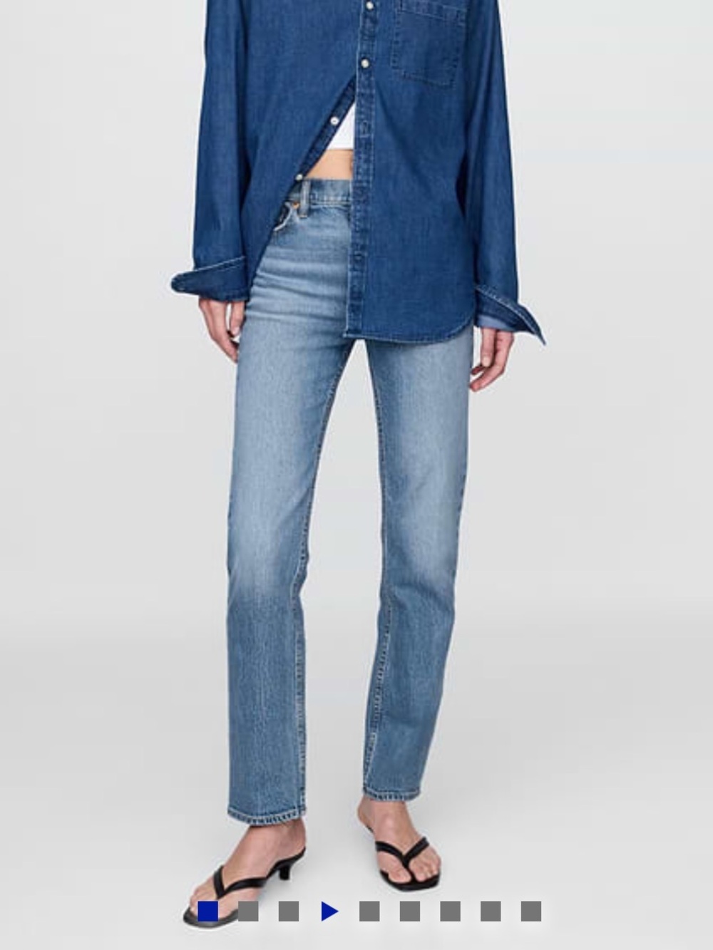 GAP High Rise 90’s Straight Jeans Sz 8 Tall